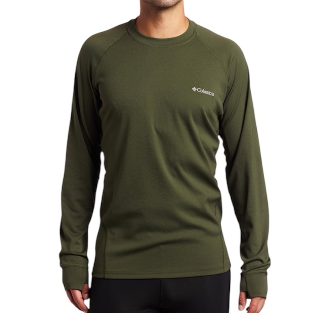 Columbia Men's Big Carve Wicking Thermal Long Sleeve Green Pullover Size XXL